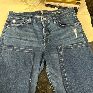 7 for all mankind distressed jeans size 25